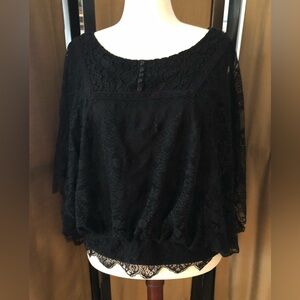 Style&Co. Black Lace Overlays Tank Top
